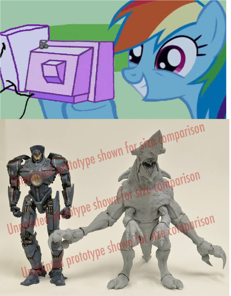 Size: 964x1236 | Tagged: derpibooru import, exploitable meme, gipsy danger, knifehead, meme, neca, obligatory pony, pacific rim, rainbow dash, safe, toy, tv meme