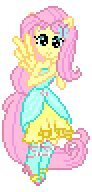 Size: 92x192 | Tagged: safe, artist:botchan-mlp, derpibooru import, fluttershy, human, equestria girls, animated, clothes, cute, desktop ponies, dress, fall formal outfits, flapping, floating, flying, gif, hands together, humanized, looking at you, pixel art, ponied up, pony ears, shyabetes, simple background, smiling, solo, sprite, transparent background, winged humanization, wings