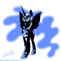 Size: 894x894 | Tagged: artist:askometa, derpibooru import, nightmare moon, safe, solo