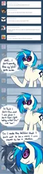 Size: 900x3598 | Tagged: safe, artist:modof10th, derpibooru import, vinyl scratch, ask transdjpon-3, ask, comic, goggles, record scrape, shadow, solo, transgender, trans vinyl, tumblr