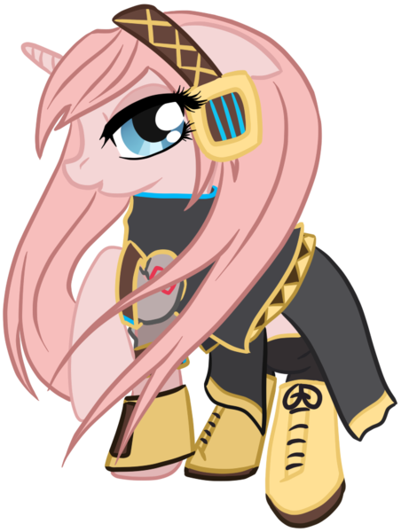 Size: 723x960 | Tagged: safe, artist:potates-chan, derpibooru import, ponified, clothes, megurine luka, solo, vocaloid