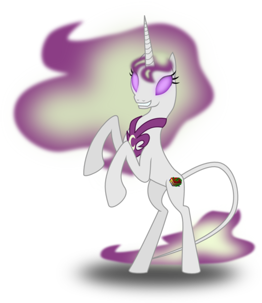 Size: 886x1026 | Tagged: artist:vinylbecks, classical unicorn, derpibooru import, leonine tail, nightmare, nightmarified, oc, safe, simple background, solo, transparent background, unofficial characters only, vector