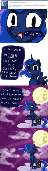 Size: 900x3200 | Tagged: artist:talludde, ask the princess of night, comic, derpibooru import, moon, princess luna, safe, solo, tumblr