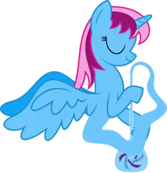 Size: 878x910 | Tagged: safe, artist:parclytaxel, derpibooru import, oc, oc:parcly taxel, unofficial characters only, alicorn, genie, genie pony, pony, albumin flask, .svg available, alicorn oc, chemistry, pun, simple background, solo, transparent background, vector, volumetric flask