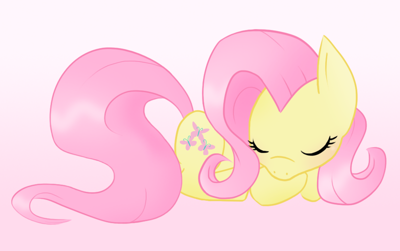 Size: 946x594 | Tagged: artist:howlsinthedistance, derpibooru import, fluttershy, safe, sleeping, solo