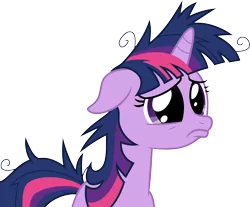 Size: 7239x6000 | Tagged: safe, artist:mactavish1996, derpibooru import, twilight sparkle, pony, unicorn, lesson zero, absurd resolution, dilated pupils, female, floppy ears, frown, mare, messy mane, pouting, sad, simple background, solo, transparent background, twilight snapple, unicorn twilight, vector