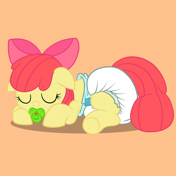 Size: 1500x1500 | Tagged: adorabloom, apple bloom, artist:fillyscoots42, cute, diaper, diaper fetish, pacifier, poofy diaper, questionable, solo