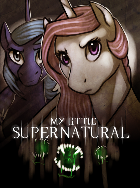 Size: 648x870 | Tagged: artist:baisre, derpibooru import, poster, princess celestia, princess luna, safe, supernatural