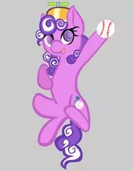 Size: 1024x1317 | Tagged: artist:artstude3n2, baseball, derpibooru import, hat, propeller hat, request, safe, screwball, solo, swirly eyes