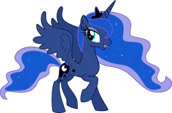 Size: 1420x938 | Tagged: safe, artist:devilraker, derpibooru import, princess luna, missing accessory, simple background, solo, transparent background, vector