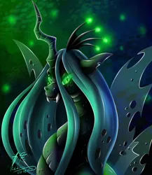 Size: 900x1038 | Tagged: artist:retromissile, changeling, changeling queen, female, queen chrysalis, safe, solo