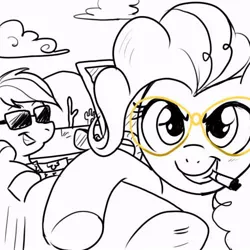 Size: 500x500 | Tagged: artist:madmax, derpibooru import, fear and loathing in las vegas, parody, pinkie pie, rainbow dash, safe