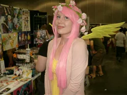 Size: 4000x3000 | Tagged: artist needed, safe, artist:arp-photography, derpibooru import, fluttershy, human, anime expo, convention, cosplay, floral head wreath, irl, irl human, photo, solo