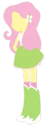 Size: 733x1920 | Tagged: safe, artist:euphoriapony, derpibooru import, fluttershy, equestria girls, minimalist, simple background, solo, transparent background, vector