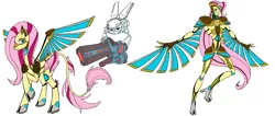 Size: 2125x900 | Tagged: angel bunny, artist:atomic-chinchilla, beast machines, beast wars, crossover, derpibooru import, fluttershy, roboticization, safe, species swap, transformers