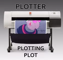 Size: 522x500 | Tagged: cheek copy, derpibooru import, plotter, printer, pun, suggestive, twilight sparkle, visual pun