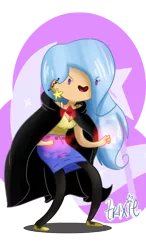 Size: 598x1024 | Tagged: adventure time, artist:cosmicponye, derpibooru import, human, humanized, safe, solo, style emulation, trixie