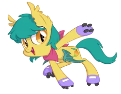 Size: 2000x1545 | Tagged: safe, artist:equestria-prevails, derpibooru import, oc, unofficial characters only, bat pony, pony, colt, male, roller skates, simple background, skates, solo, transparent background, vector