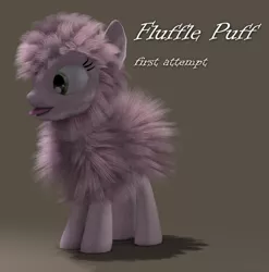 Size: 606x614 | Tagged: safe, artist:kawa, derpibooru import, oc, oc:fluffle puff, unofficial characters only, pony, 3d, poser, solo, wip