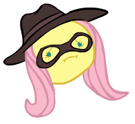 Size: 196x180 | Tagged: artist:keno9988, derpibooru import, fluttershy, game grumps, hat, mask, mortem3r, pony grumps, pony rolled, pony train, safe, solo, steam rolled, steam train