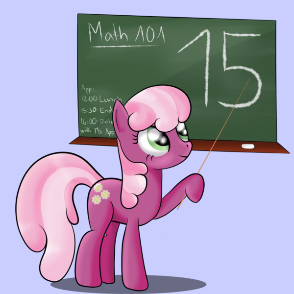 Size: 750x750 | Tagged: safe, artist:ratofdrawn, derpibooru import, cheerilee, earth pony, pony, chalkboard, female, holding, looking up, mare, raised hoof, smiling, solo