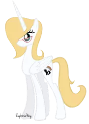 Size: 500x689 | Tagged: safe, artist:euphoriapony, derpibooru import, oc, oc:bonniecorn, ponified, unofficial characters only, alicorn, pony, bonnie zacherle, glasses, solo