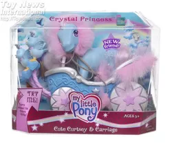 Size: 400x335 | Tagged: safe, derpibooru import, bird, carriage, cute curtsey, g3, proof of existence, toy