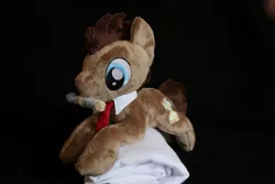 Size: 1024x683 | Tagged: artist:siora86, derpibooru import, doctor whooves, irl, photo, plushie, safe, solo, sonic screwdriver, time turner