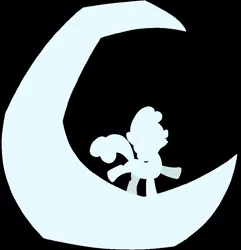 Size: 878x909 | Tagged: artist:makintosh91, crescent moon, derpibooru import, lullaby, moon, safe, silhouette, solo, sweetie belle, tangible heavenly object, vector