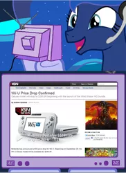 Size: 346x476 | Tagged: derpibooru import, exploitable meme, gamer luna, meme, nintendo, obligatory pony, princess luna, safe, tv meme, wii u, wii u touchpad