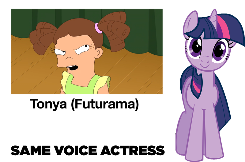 Size: 1089x717 | Tagged: derpibooru import, exploitable meme, futurama, meme, safe, same voice actor, tara strong, tonya, twilight sparkle