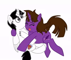 Size: 960x810 | Tagged: safe, artist:takeo, artist:violetfeatheroficial, derpibooru import, teddy, oc, oc:crimson guard, oc:violet feather, alicorn, pony, alicorn oc, love