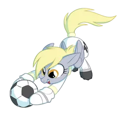Size: 1500x1396 | Tagged: safe, artist:equestria-prevails, derpibooru import, derpy hooves, pegasus, pony, 4chan cup, ball, clothes, female, mare, safest hooves, simple background, solo, transparent background