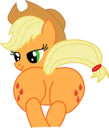 Size: 2576x3025 | Tagged: 2.0, applebutt, applejack, artist:gergta, derpibooru import, fat, featureless crotch, female, full, plot, sexy, simple background, solo, solo female, suggestive, transparent background, vector, wide hips