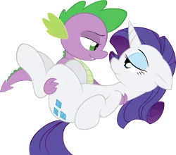 Size: 10000x8780 | Tagged: safe, artist:alexpony, artist:joey darkmeat, derpibooru import, rarity, spike, .psd available, absurd resolution, female, holding, male, shipping, simple background, sparity, straight, transparent background, vector