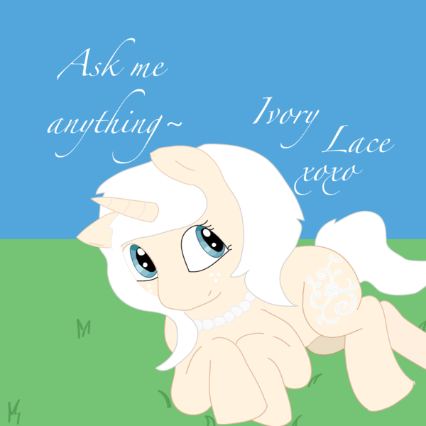 Size: 2700x2700 | Tagged: safe, artist:ivorylace, derpibooru import, oc, oc:ivory lace, unofficial characters only, pony, unicorn, ask, freckles, solo, tumblr