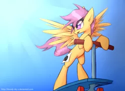 Size: 2000x1452 | Tagged: safe, artist:n_thing, derpibooru import, scootaloo, scooter, solo