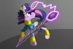 Size: 3000x2000 | Tagged: artist:xonxt, clothes, derpibooru import, diablo 2, horn ring, magic, safe, solo, sorceress, staff, twilight sparkle