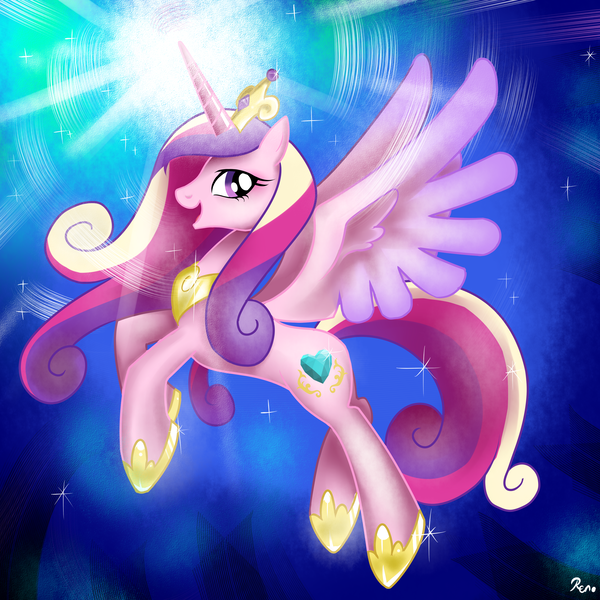 Size: 3000x3000 | Tagged: safe, artist:renokim, derpibooru import, princess cadance, alicorn, pony, female, mare, solo