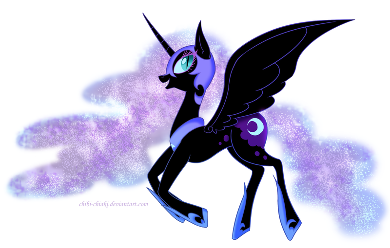 Size: 2592x1652 | Tagged: artist:chokico, derpibooru import, nightmare moon, safe, solo