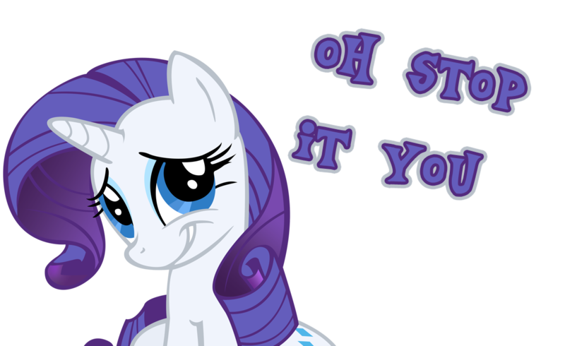 Size: 1306x800 | Tagged: artist:flare-chaser, derpibooru import, oh stop it you, rarity, safe, simple background, solo