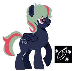 Size: 900x886 | Tagged: safe, artist:dbkit, derpibooru import, oc, oc:feather nebula, unofficial characters only, pegasus, pony, cutie mark, offspring, parent:dumbbell, parent:rainbow dash, parents:dumbdash, solo