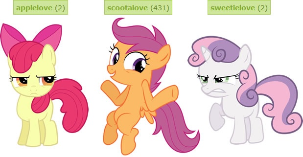 Size: 619x321 | Tagged: safe, derpibooru import, apple bloom, scootaloo, sweetie belle, earth pony, pegasus, pony, unicorn, derpibooru, angry, annoyed, applelove, cutie mark crusaders, female, filly, flying, glare, grin, gritted teeth, lidded eyes, meta, scootalove, shrug, smiling, spread wings, sweetielove, tag census, tags, unamused, wings