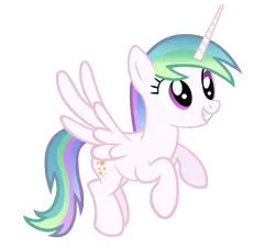 Size: 3600x3240 | Tagged: safe, artist:ikillyou121, derpibooru import, derpy hooves, princess celestia, alicorn, pony, cute, derpicorn, derplestia, female, flying, fusion, grin, mare, race swap, recolor, simple background, smiling, solo, spread wings, squee, transparent background, vector