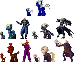 Size: 399x337 | Tagged: akuma, artist:ralord, derpibooru import, goenitz, gouki, igniz, king of fighters, melty blood, oc, pixel art, ponified, safe, sprite, street fighter, warachia