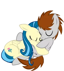 Size: 1024x1126 | Tagged: safe, artist:mewtwo-ex, artist:mirry92, derpibooru import, oc, oc:tina fountain heart, unofficial characters only, alicorn, pony, alicorn oc, cuddling, nick, simple background, snuggling, transparent background, vector