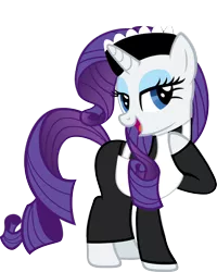 Size: 842x1050 | Tagged: artist:doctorxfizzle, clothes, clue, derpibooru import, maid, mrs. white, rarity, safe, simple background, solo, transparent background, vector