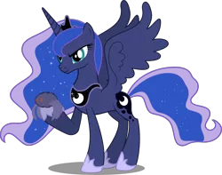 Size: 9000x7085 | Tagged: safe, artist:glitchking123, derpibooru import, princess luna, alicorn, pony, spider, luna eclipsed, .ai available, .svg available, absurd resolution, simple background, smiling, solo, transparent background, vector