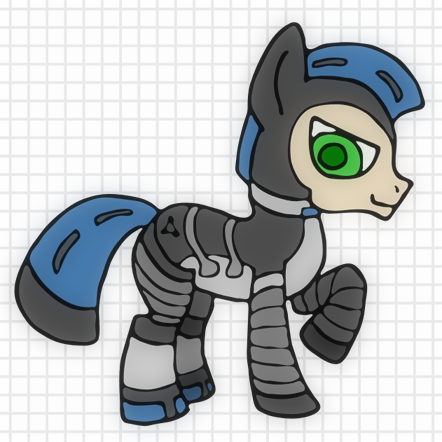 Size: 442x442 | Tagged: beck, derpibooru import, mighty no.9, ponified, safe, solo