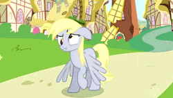 Size: 640x360 | Tagged: safe, artist:mysteryben, derpibooru import, derpy hooves, pegasus, pony, epic rage time, animated, eye beams, female, hoofy-kicks, laser, mare, optic blast, solo, xk-class end-of-the-world scenario